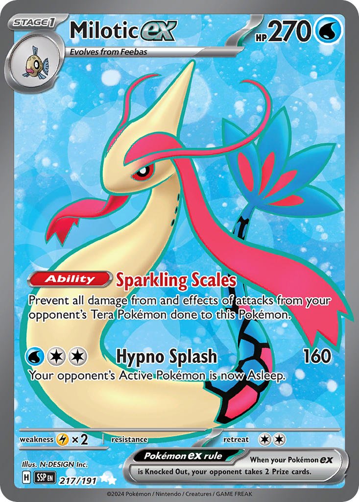 Milotic ex · 217/191 · Surging Sparks (SSP) by PokeMarsi on MYNTED