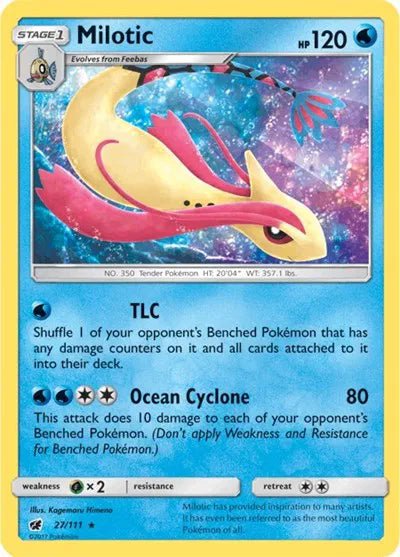 Milotic (Holofoil) Crimson Invasion Holo Rare 27/111 by PokeSource on MYNTED