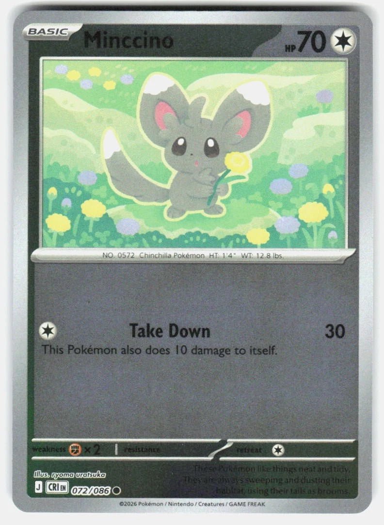 Minccino - 072/086 (Reverse Holo) - Chaos Rising (CRI) ME04 by SAFAQATI on MYNTED