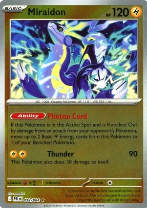 Miraidon 028/084 Pitch Black Reverse Holo Rare by Depoga Arts on MYNTED