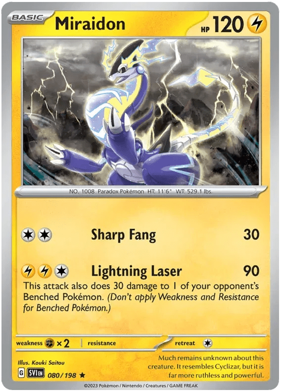 Miraidon 080/198 · Holofoil (Scarlet & Violet Base Set) by ISB Collector on MYNTED