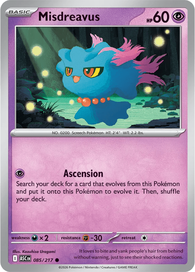 Misdreavus 085/217 (Ascended Heroes) by Collectorbull on MYNTED