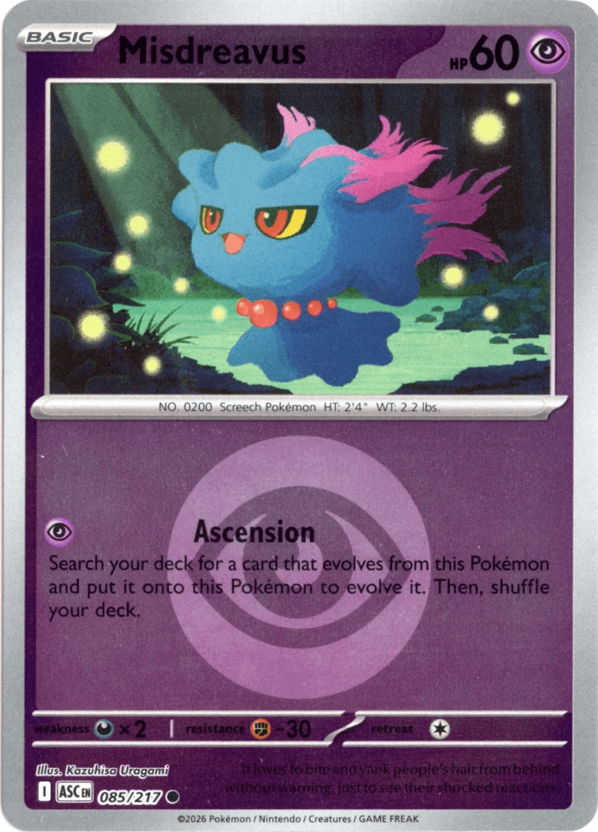 Misdreavus - 085/217 (Energy Symbol Pattern) - ME: Ascended Heroes (ASC) by SAFAQATI on MYNTED