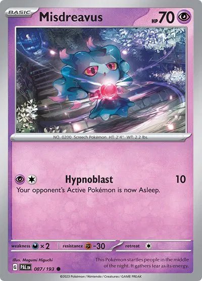 Misdreavus 087/193 · Normal (Paldea Evolved) by Devastation Collectibles on MYNTED