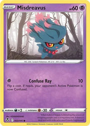 Misdreavus Silver Tempest Common • 063/195 Reverse Holofoil by Shark Pop Culture on MYNTED