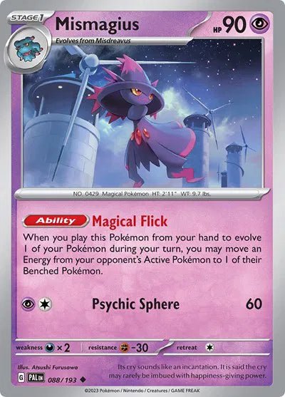 Mismagius 088/193 · Normal (Paldea Evolved) by Devastation Collectibles on MYNTED