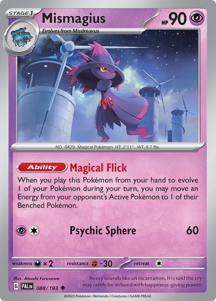 Mismagius 088/193 Normal · Paldea Evolved (PAL) by PokeMarsi on MYNTED