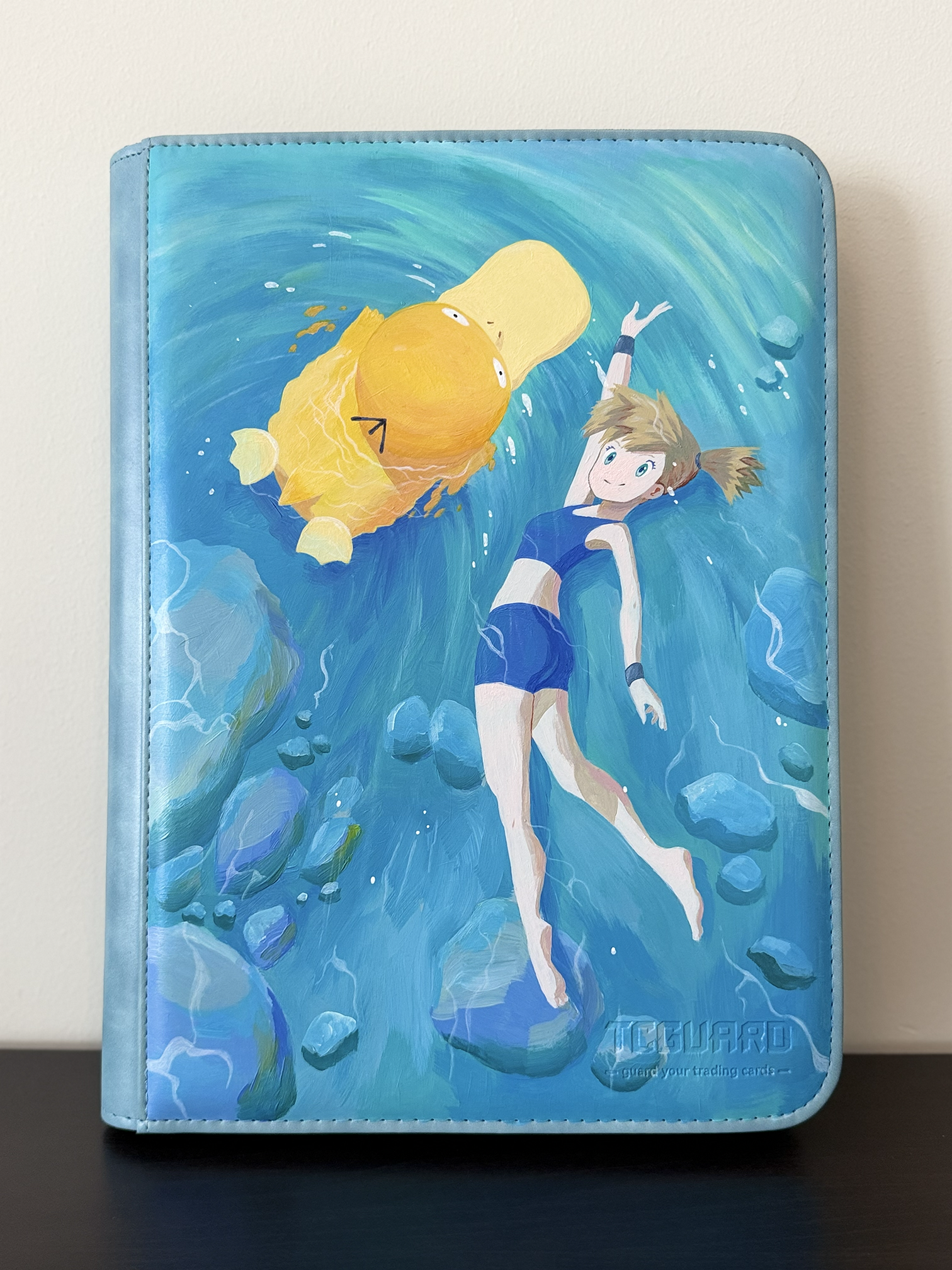 Misty's Psyduck - Hand-painted TCGuard Binder