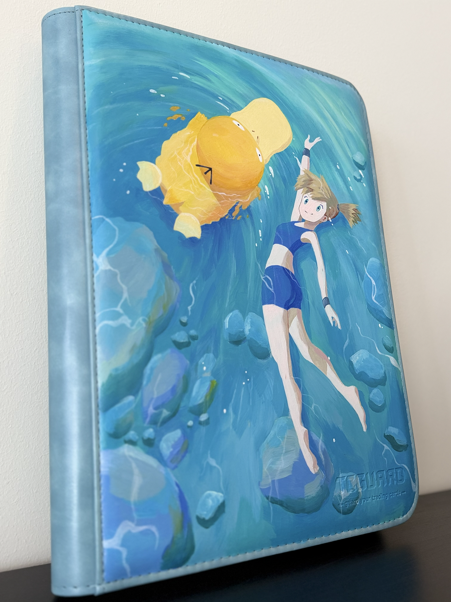 Misty's Psyduck - Hand-painted TCGuard Binder