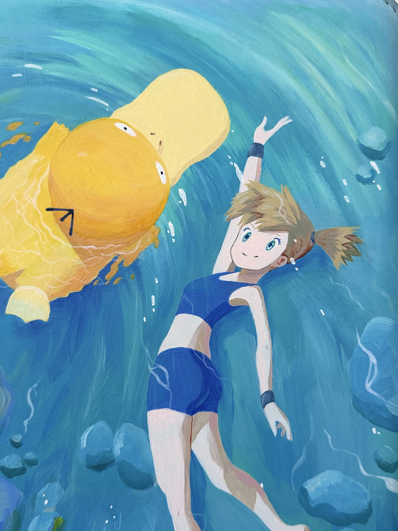 Misty's Psyduck - Hand-painted TCGuard Binder