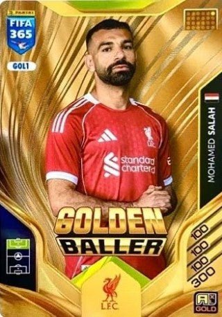 Mohamed Salah Golden Baller GOL1 - Adrenalyn XL Fifa 365 2026 by shad0wknightTCG on MYNTED