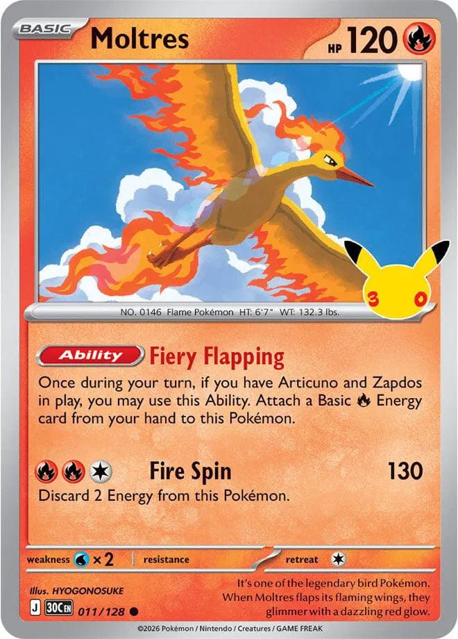 Moltres 011/128 (30th Celebration) by The Marines Store on MYNTED