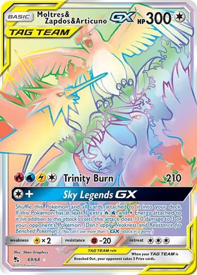 Moltres & Zapdos & Articuno GX (Secret) - Hidden Fates - SR 69/68 - English by MechaKai Collectibles on MYNTED