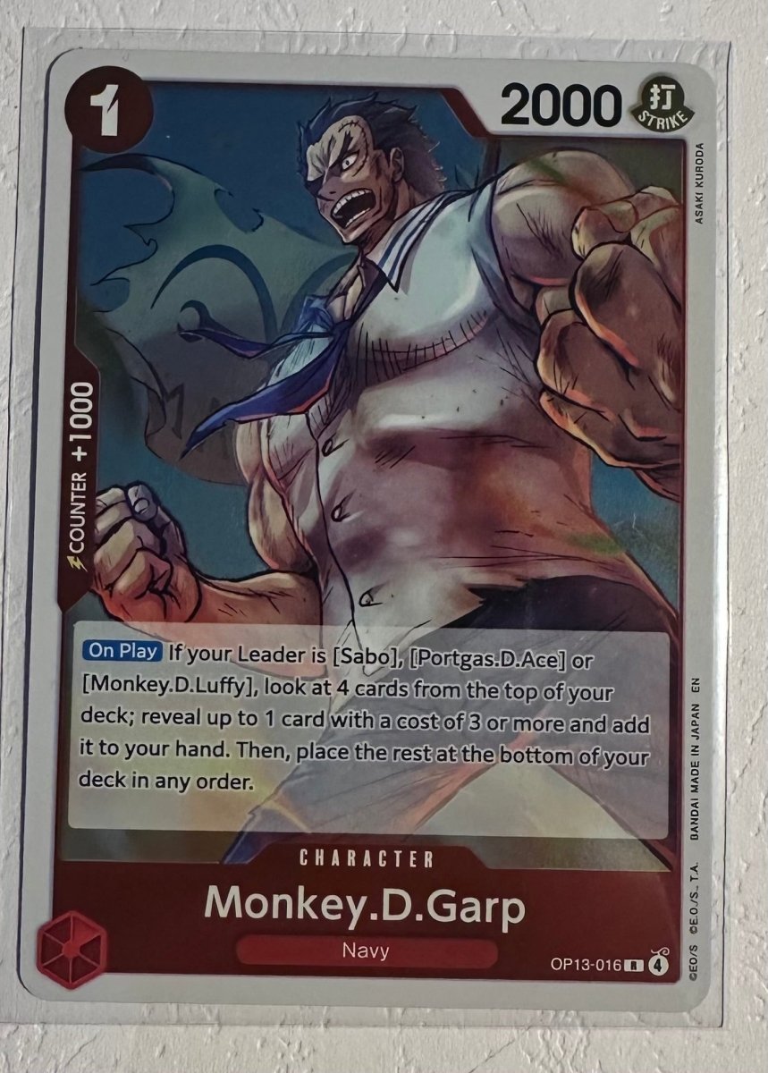 Monkey.D.Garp OP13 - 016 Foil One Piece Carrying On His Will Foil NM/M by Coolectibles on MYNTED