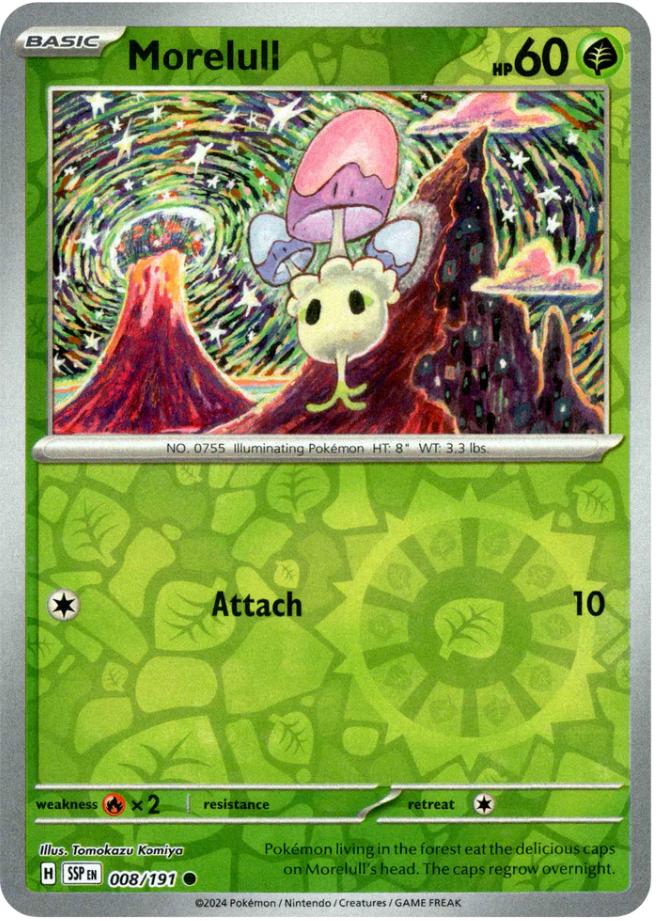 Morelull [Reverse Holo] 8 Pokemon Surging Sparks by Moe‘s Vault on MYNTED