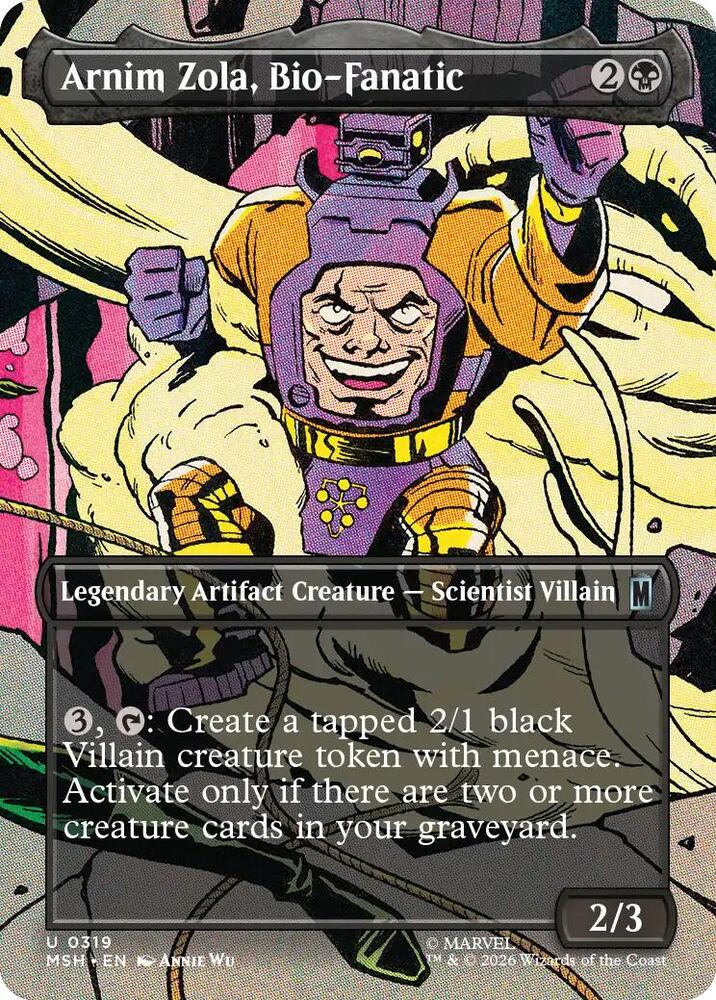 MTG: Arnim Zola, Bio-Fanatic (Borderless)(Normal) by FunDemons on MYNTED