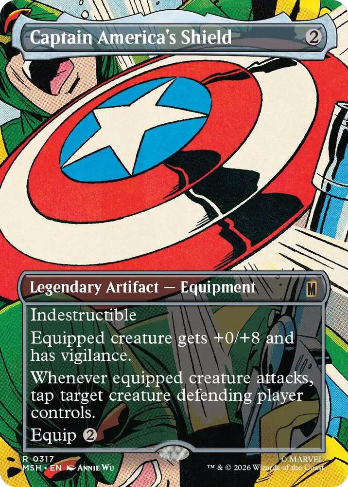 MTG: Captain America's Shield (Borderless) (0317)(Normal) by FunDemons on MYNTED