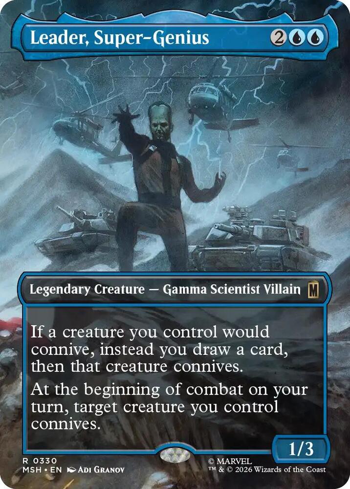 MTG: Leader, Super-Genius (Borderless)(Normal) by FunDemons on MYNTED