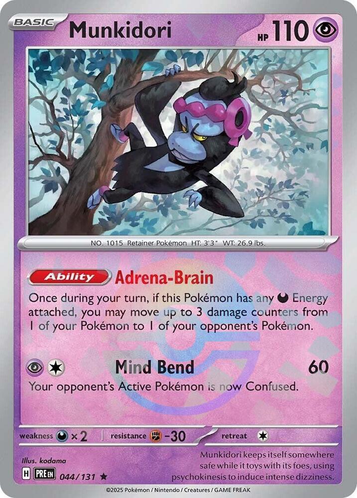 Munkidori - 044/131 (Poke Ball Pattern) - SV: Prismatic Evolutions (PRE) by SAFAQATI on MYNTED
