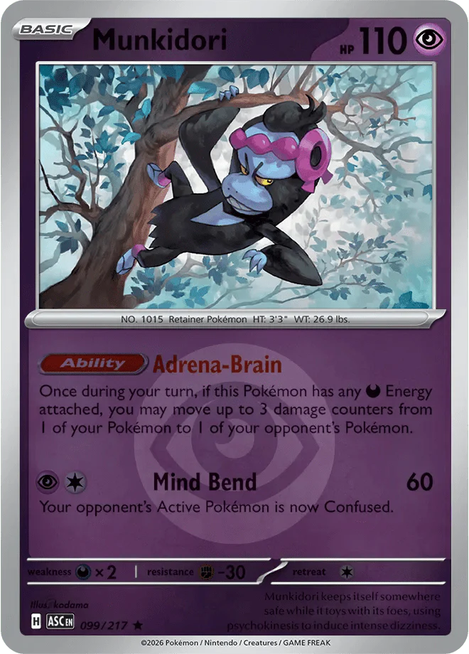 Munkidori (Energy Symbol Pattern) Ascended Heroes Rare 099/217 by Shark Pop Culture on MYNTED