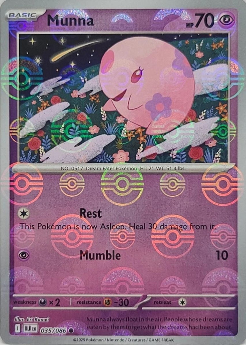 Munna - 035/086 (Poke Ball Pattern) - SV: Black Bolt (BLK) by SAFAQATI on MYNTED