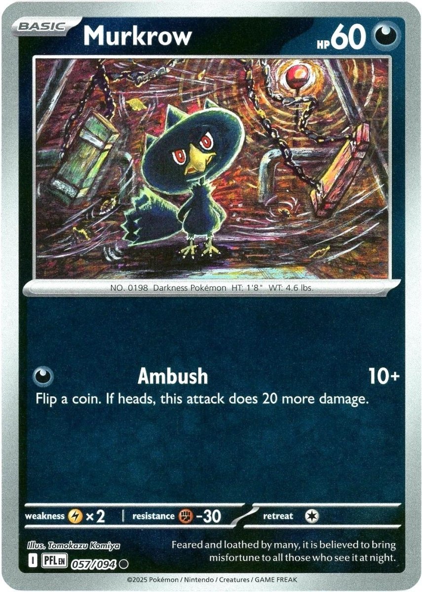 Murkrow [Reverse Holo] 57 Pokemon Phantasmal Flames by Moe‘s Vault on MYNTED