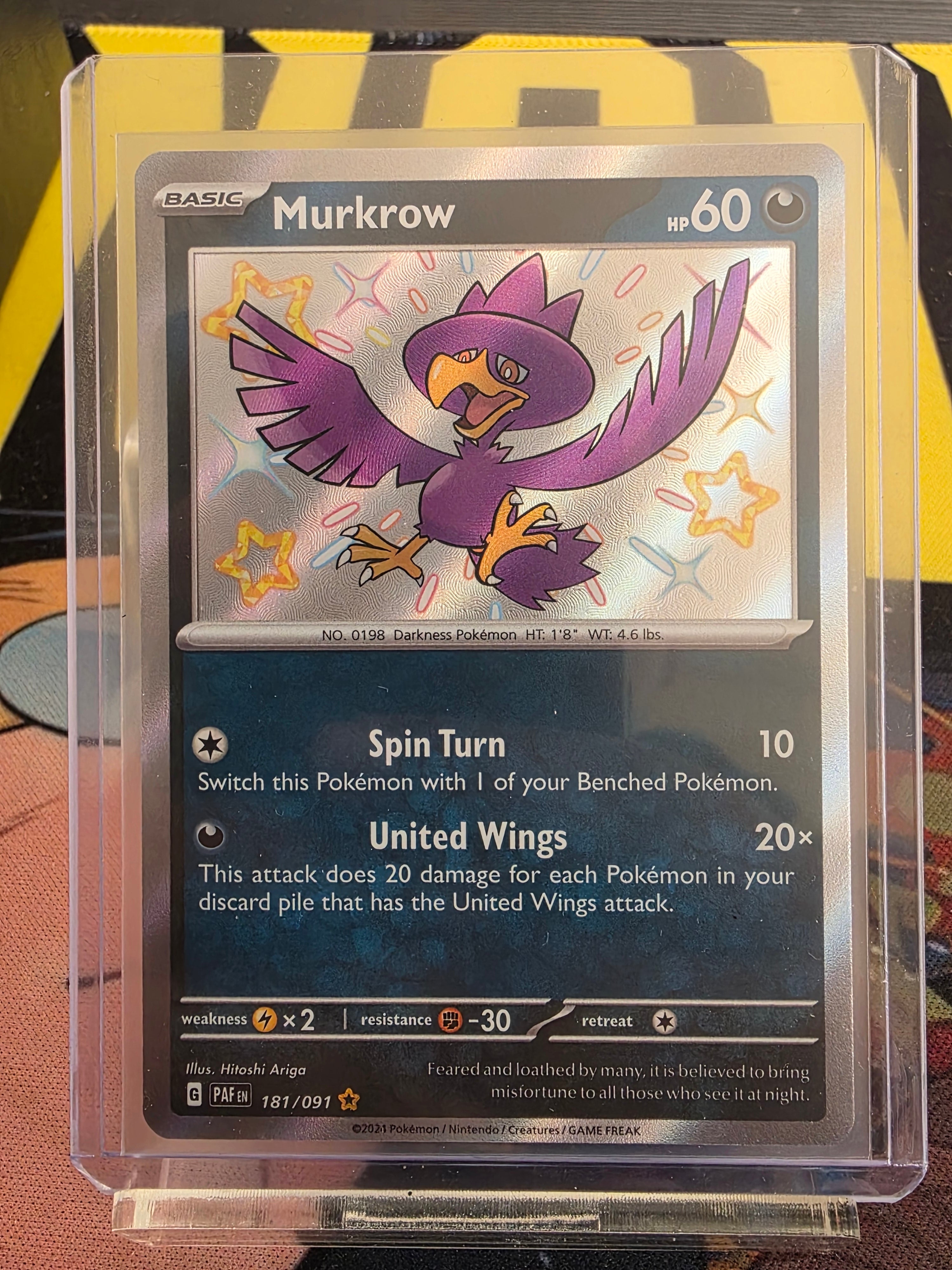 Murkrow (Shiny Rare) 181/091 - Paldean Fates