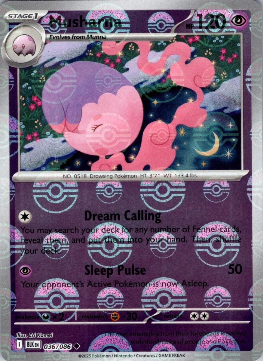 Musharna - 036/086 (Poke Ball Pattern) - SV: Black Bolt (BLK) by SAFAQATI on MYNTED