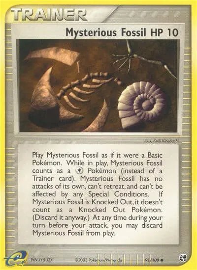 Mysterious Fossil EX Sandstorm Common • 91 Normal by Marnie’s TCG on MYNTED