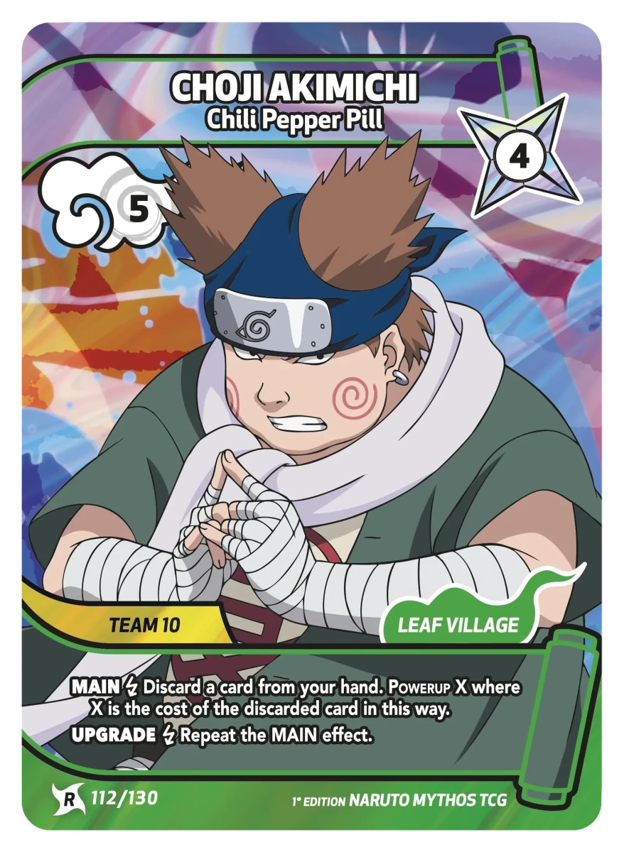 Mythos Naruto Konoha Shido 1st Edition : Choji Akimichi Chili Pepper Pill 112 RARE by Fabio’s Black Box on MYNTED