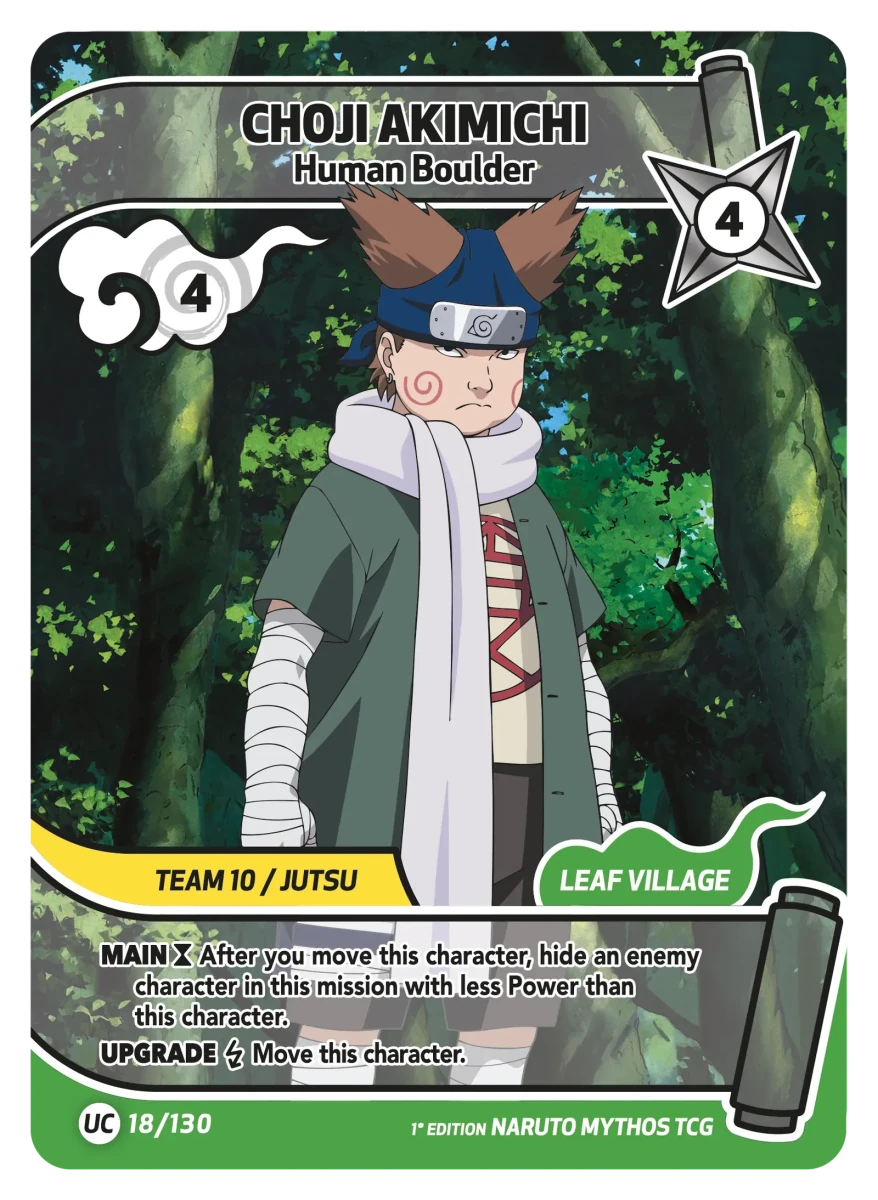 Mythos Naruto Konoha Shido 1st Edition : Choji Akimichi Human Boulder 018UC-Holo by Fabio’s Black Box on MYNTED