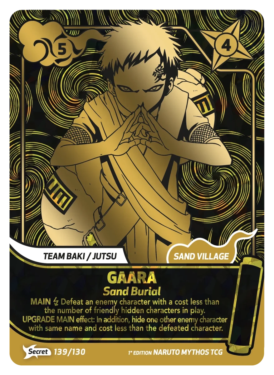 Mythos Naruto Konoha Shido 1st Edition : Gaara Sand Burial 139 SECRET RARE by Fabio’s Black Box on MYNTED