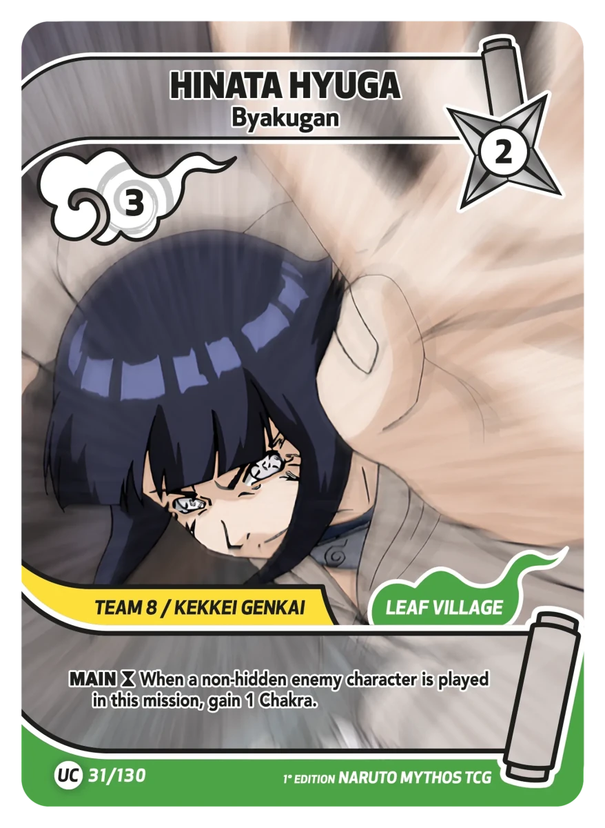 Mythos Naruto Konoha Shido 1st Edition : Hinata Hyuga Byakugan 031UC-Holo by Fabio’s Black Box on MYNTED