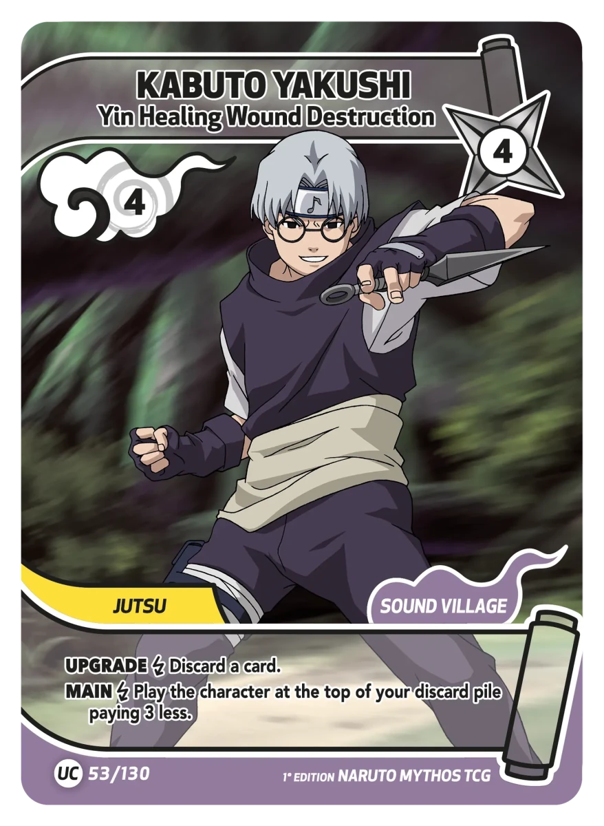 Mythos Naruto Konoha Shido 1st Edition : Kabuto Yakushi Yin Healing Wound Destruction 053UC-Holo by Fabio’s Black Box on MYNTED