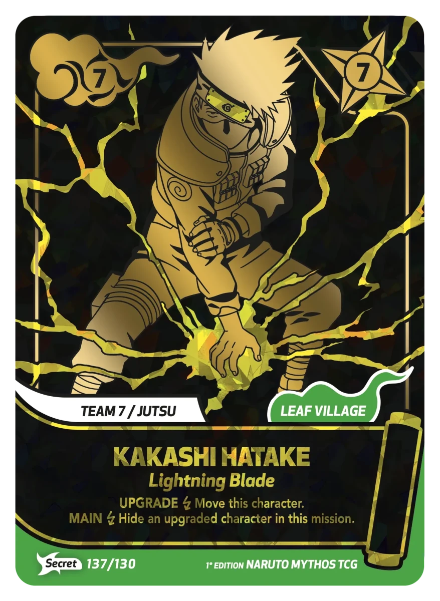 Mythos Naruto Konoha Shido 1st Edition : Kakashi Hatake Lightning Blade 137 SECRET RARE by Fabio’s Black Box on MYNTED