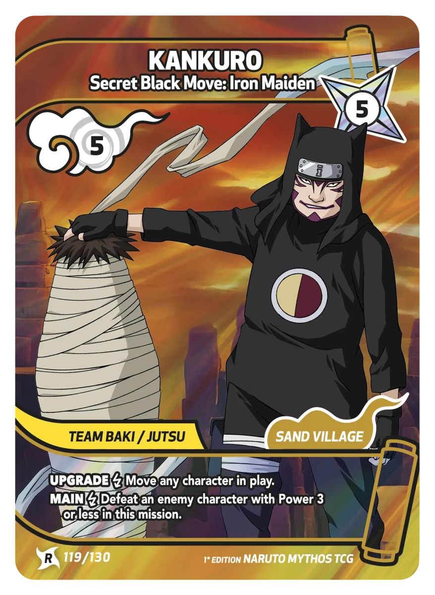 Mythos Naruto Konoha Shido 1st Edition : Kankuro Secret Black Move: Iron Maiden 119 RARE by Fabio’s Black Box on MYNTED