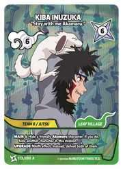 Mythos Naruto Konoha Shido 1st Edition : Kiba Inuzuka Stay with me Akamaru.113 RARE-ART by Fabio’s Black Box on MYNTED