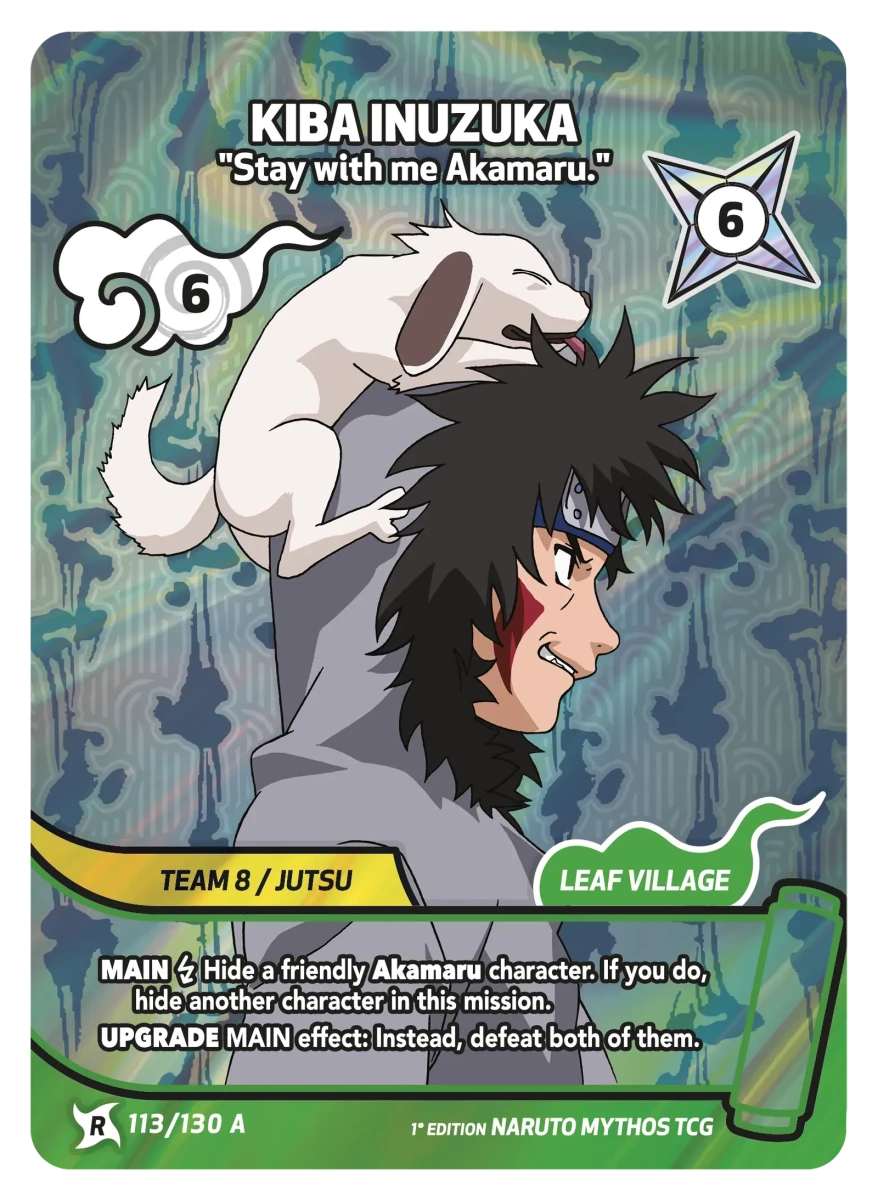 Mythos Naruto Konoha Shido 1st Edition : Kiba Inuzuka Stay with me Akamaru.113 RARE-ART by Fabio’s Black Box on MYNTED