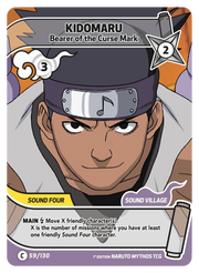Mythos Naruto Konoha Shido 1st Edition : Kidomaru Bearer of the Curse Mark 059C-Holo by Fabio’s Black Box on MYNTED