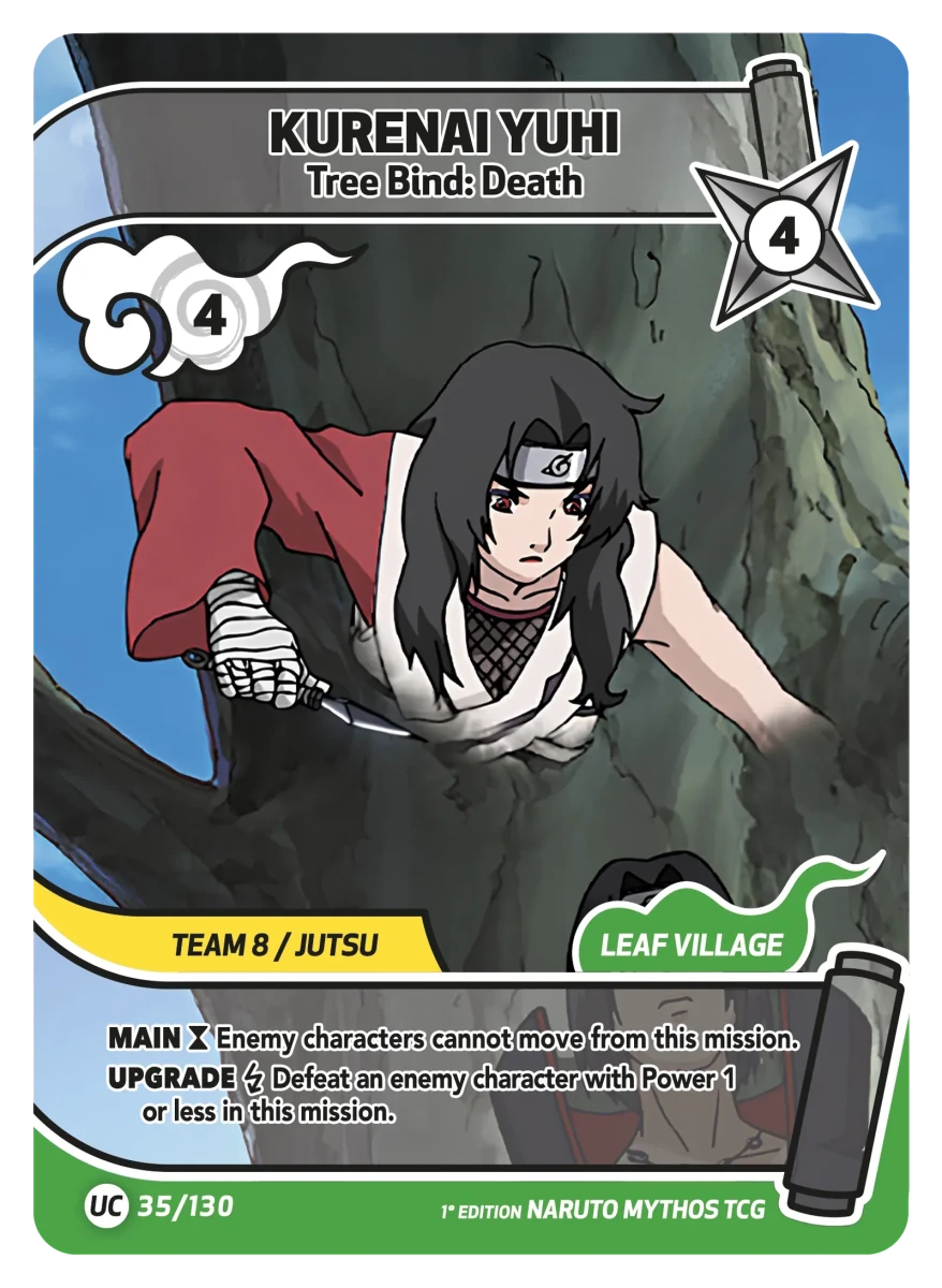 Mythos Naruto Konoha Shido 1st Edition : Kurenai Yuhi Tree Bind: Death 035UC-Holo by Fabio’s Black Box on MYNTED