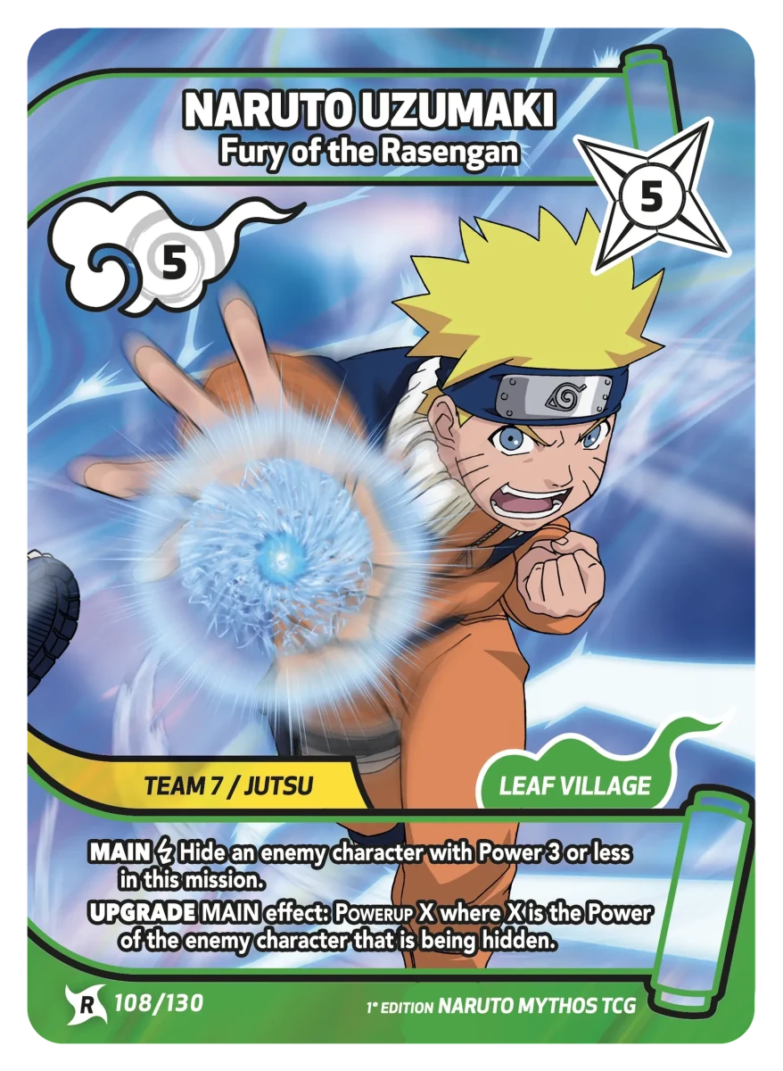 Mythos Naruto Konoha Shido 1st Edition : Naruto Uzumaki Fury of the Rasengan 108 RARE by Fabio’s Black Box on MYNTED