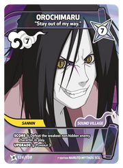 Mythos Naruto Konoha Shido 1st Edition : Orochimaru Stay out of my way. 126 RARE by Fabio’s Black Box on MYNTED