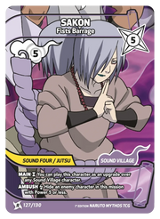 Mythos Naruto Konoha Shido 1st Edition : Sakon Fists Barrage 127 RARE by Fabio’s Black Box on MYNTED