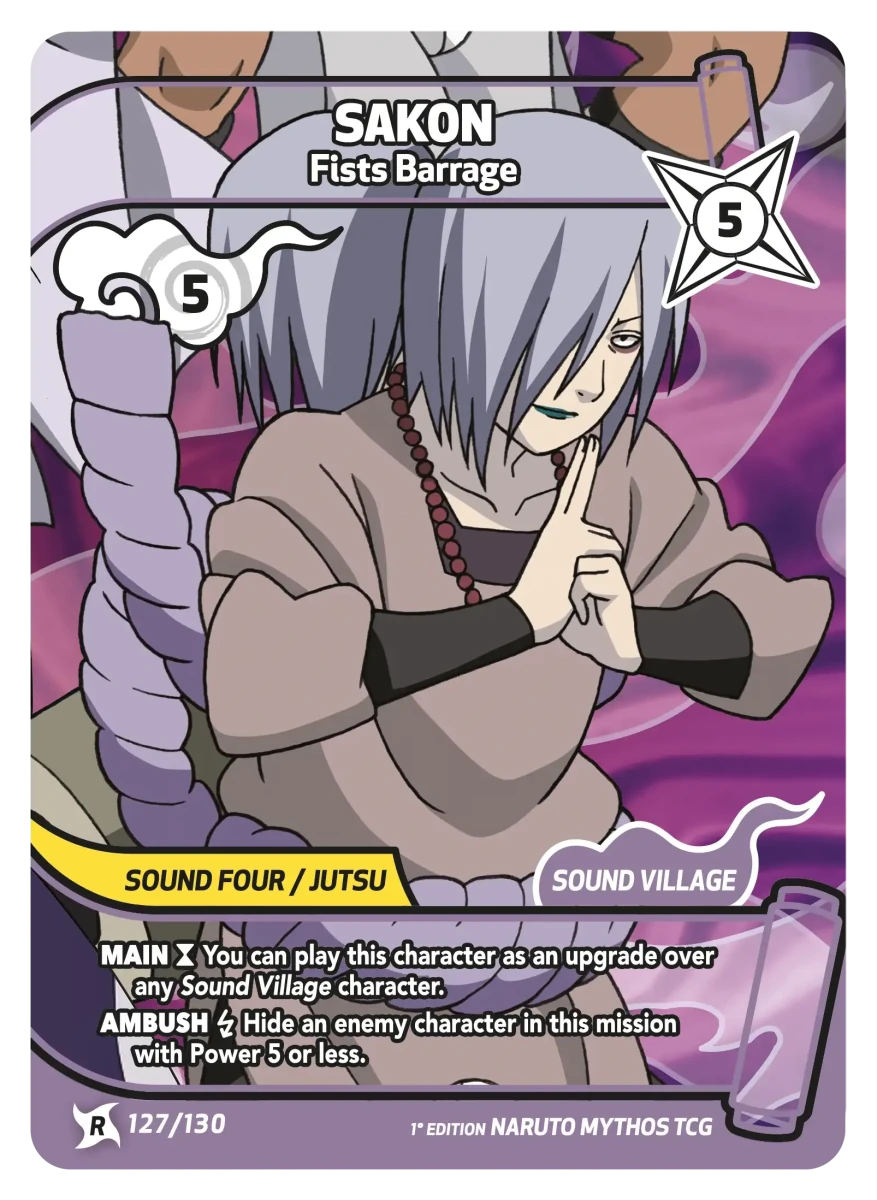 Mythos Naruto Konoha Shido 1st Edition : Sakon Fists Barrage 127 RARE by Fabio’s Black Box on MYNTED