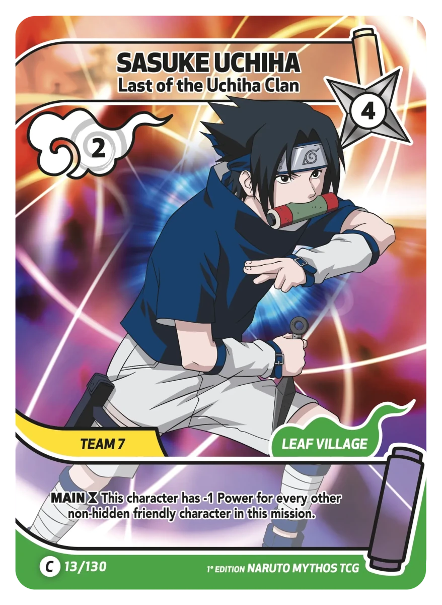 Mythos Naruto Konoha Shido 1st Edition : Sasuke Uchiha Last of the Uchiha Clan 013C-Holo by Fabio’s Black Box on MYNTED