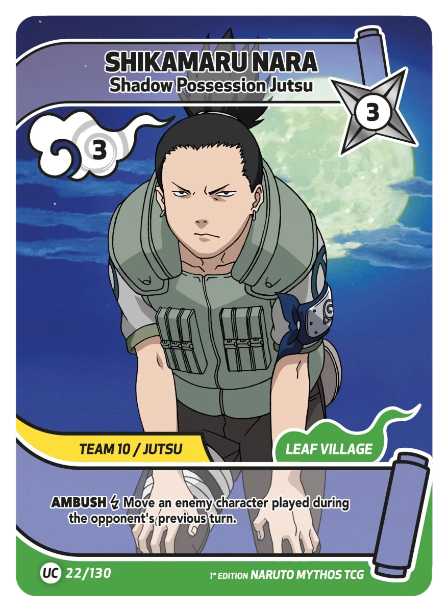Mythos Naruto Konoha Shido 1st Edition : Shikamaru Nara Shadow Possession Jutsu 022UC-Holo by Fabio’s Black Box on MYNTED