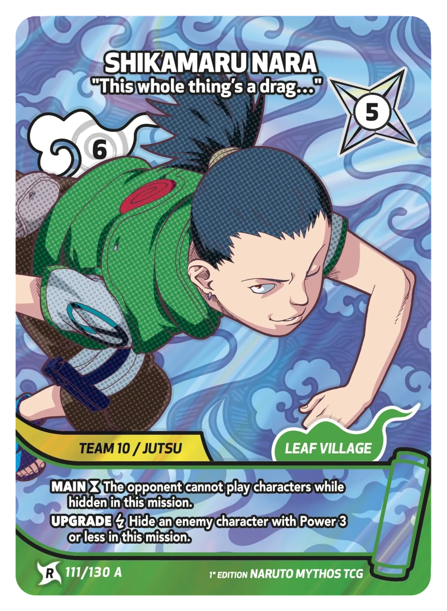 Mythos Naruto Konoha Shido 1st Edition : Shikamaru Nara This whole thing's a drag… 111 RARE-ART by Fabio’s Black Box on MYNTED