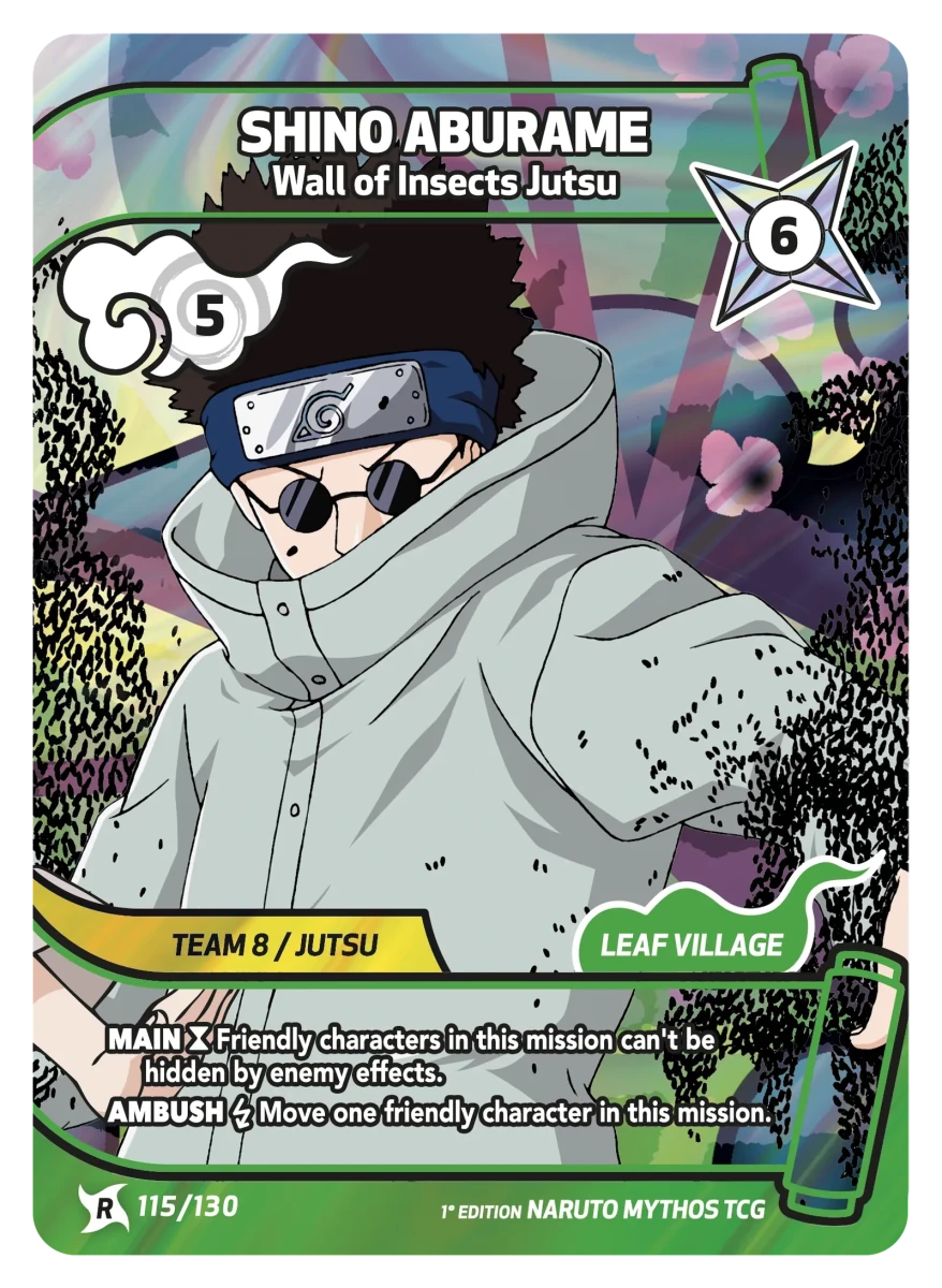 Mythos Naruto Konoha Shido 1st Edition : Shino Aburame Wall of Insects Jutsu 115 RARE by Fabio’s Black Box on MYNTED