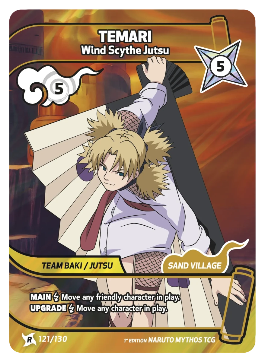 Mythos Naruto Konoha Shido 1st Edition : Temari Wind Scythe Jutsu 121 RARE by Fabio’s Black Box on MYNTED