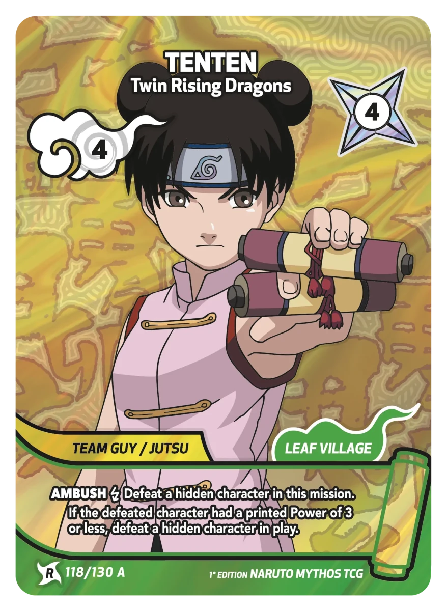 Mythos Naruto Konoha Shido 1st Edition : Tenten Twin Rising Dragons 118 RARE-ART by Fabio’s Black Box on MYNTED